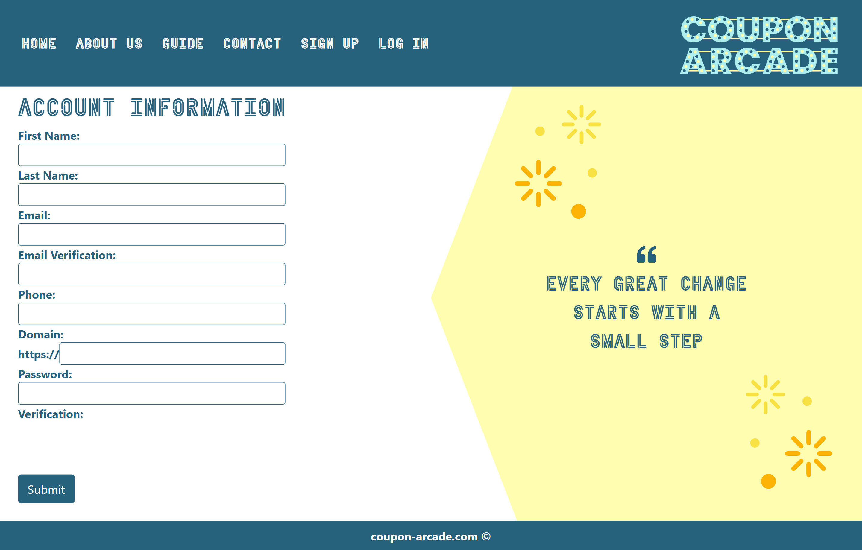 signup form